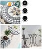 Dehner Gartentisch Diana, Ø 90 cm, Höhe 75 cm, Metall, mosaikoptik, braun/grau/weiß Bild 2