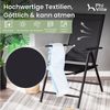 PHI VILLA Garten-Essgruppe, (6 Verstellbar mit 7 Sitzpositionen Gartenstühle klappbar, Terrassenmöbel Balkonmöbel Gartengarnitur Gartenmöbel Set), Wetterfest Garten Sitzgruppe Bild 3