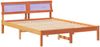 vidaXL Bettrahmen Wachsbraun 140 x 190 cm Massives Kiefernholz 872826 Bild 2