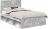 vidaXL Bettrahmen mit Kopfteil Beton 120 x 190 cm Massives Kiefernholz 3409375 Bild 2