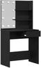vidaXL Schminktisch mit Regal Schwarz Eichen-Optik 74.5 x 40 x 141 cm 862785 Bild 5