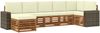 vidaXL Ecksofa Set mit Kissen 7 pcs Natur und Creme 3384636 Bild 2