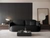 Selsey 'Savoy' 3-Sitzer Sofa mit Schlaffunktion und Chenille-Bezug, schwarz, ca. 96 x 254 x 105 cm Bild 2