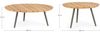 Gartencouchtisch-Set Assivali aus Teakholz, modern skandinavisch, grün natur, rundes 2er-Set Bild 4