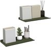vidaXL Schwebendes Regal 2 pcs Olive Grün 40 x 18 x 2,5 cm Stahl 8004016 Bild 3