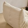 MODFU Sofa Beanbag-Sessel mit Teddyfleece, ergonomischem Formschaum und Rückenhöhe, Beige, 43,18 cm Bild 4