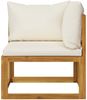vidaXL 6-tlg. Garten-Lounge-Set mit Auflagen Creme Massivholz Akazie 3057655 Bild 5