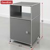 Floordirekt Standregal Concept Epure Metallregal MK-040, 3-stöckiges Regal 40 x 40 x 65 cm, mit Tür & Ablage, modernes Regal für Bad, Küche, Schlafzimmer & Büro Bild 3