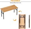 Klapptisch Computertisch PC Tisch 120x60x75 cm Büro Esstisch Teak Schwarz Bild 5