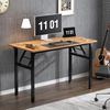 Klapptisch Computertisch PC Tisch 120x60x75 cm Büro Esstisch Teak Schwarz Bild 2