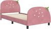 vidaXL Kinderbettgestell mit Kopfteil Rosa 90 x 200 cm Samt 42011073 Bild 4