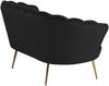 Muschelsofa Metall Gold Samt Schwarz Bild 3