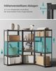 Songmics 3er Set Metall Regalsystem Lagerregal 1 Eckregal & 2 Lagerregale 15 Böden MDF-Platten Regal Werkstattregal Kellerrregal Garage Schwerlastregal Steckregal MDF-Platten Schwarz tintenschwarz-naturbeige GLR056B03 Bild 3
