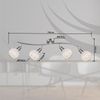 LED Deckenleuchte, silber, Spots beweglich, L 70 cm Bild 5