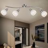 LED Deckenleuchte, silber, Spots beweglich, L 70 cm Bild 3