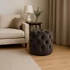 Sitzhocker BADOR - Samt Dunkelbraun 42x42x46 cm | Hocker Schlafzimmer Polsterhocker Wohnzimmer Sitzbank Esszimmer Bild 3