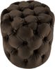 Sitzhocker BADOR - Samt Dunkelbraun 42x42x46 cm | Hocker Schlafzimmer Polsterhocker Wohnzimmer Sitzbank Esszimmer Bild 4