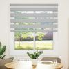 vidaXL Doppelrollo Hellgrau 130x100 cm Stoffbreite 125,9 cm Polyester 4014423 Bild 2