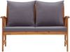 vidaXL Gartenbank mit Kissen, Massivholz Akazie braun / grau, 119 x 67 x 83 cm Bild 2