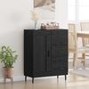 Sideboard, Kommode mit Schubladen Schwarz Eichen-Optik 69,5 x 34 x 90 cm Bild 2