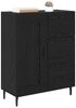 Sideboard, Kommode mit Schubladen Schwarz Eichen-Optik 69,5 x 34 x 90 cm Bild 3
