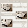 Celya Schlafsofa 203 cm ausziehbar, 3-in-1 Konvertibles, mit Tufting und 2 weichen Kissen Bild 3