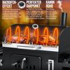 KESSER® Grill Grillwagen XXL Holzkohlegrill mit Deckel, Rädern, Edelstahl-Griff, Grillrost und Thermometer Holzkohle kohlegrill Wagen groß Kohle BBQ Barbeque Camping, Terrasse, Garten Schwarz, XXL, ohne Set Bild 2