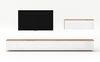 AX LIVING Anbauwand Loriano IV Wohnwand Eiche Wotan/weiß Hochglanz 300 Bild 2