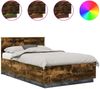 vidaXL Bettrahmen Geräucherte Eiche 120 x 190 cm Holzwerkstoff 3408093 Bild 2