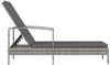 vidaXL Sonnenliege mit Armlehnen Poly Rattan Grau 48126 Bild 3