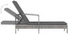 vidaXL Sonnenliege mit Armlehnen Poly Rattan Grau 48126 Bild 4