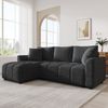 3-4-Sitzer Ecksofa 204 x 127 x 82,5 cm aus Chenille mit reversibler Chaiselongue Bild 3