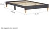 Homestyle4u Polsterbett mit Matratze und Lattenrost, Stoff, H2, Grau, 90x200 cm Bild 4
