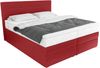 99rooms Palermo Boxspringbett Kunstleder MADRYT Rot 140x200 cm Taschen-Federung Bild 4