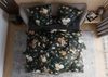 Mako Satin Bettwäsche Floral Romantic anthrazit Garnitur 200x200 + 2x 80x80 Bild 2