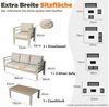 MeXo Gartenlounge-Set Gartenmöbel Set 4-5 Personen Aluminium Wetterfest, (12cm Deluxe Relax-Sitzkissen, 4-tlg, Belastbarkeit pro Sitzplatz 140kg), Lounge Gartenmöbelset mit Tisch, Luxus Relax Bild 3