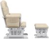 vidaXL Schaukelsessel mit Hocker Gleitend Cremeweiß Stoff 351663 Bild 4