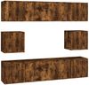 vidaXL 8-tlg. TV-Schrank-Set Räuchereiche Holzwerkstoff 3188675 Bild 2