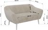 Polstersofa PIRS 2 Skandinavisches Sofa 2-Sitzer, Sofa mit Wellenfederung, Breite 140 cm, weiße Füße Hoher Sitzkomfort - Beige Cord Bild 5