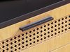 Sideboard Kommode 80x86,5x40cm Schwarz Wiener Geflecht Rattan 2 Türen Schubladen Bild 5