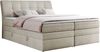 Boxspringbett, Stauraumbett, Bett mit Multipocket-Matratze und Topper - GOLD-10-KING - 200x200cm - Beige Velours - H4 Bild 3