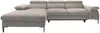 Vente-unique - SEPINA Sofa SamtStoff Schokoladenbraun - B 182 cm x H 75 cm x L 288 cm Bild 3