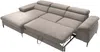 Vente-unique - SEPINA Sofa SamtStoff Schokoladenbraun - B 182 cm x H 75 cm x L 288 cm Bild 4