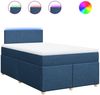 vidaXL Boxspringbett mit Matratze Blau 120x200 cm Stoff 3288946 Bild 2