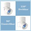 ZMH Deckenstrahler 1 Flammig Sunset Lampe Weiß - Flurlampe LED Deckenspots Schwenkbar 350° Deckenlampe Modern Schlafzimmer Innen für Wohnzimmer Treppenhaus Kinderzimmer Flur Esstisch Bild 5