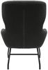 Sessel und Hocker Set in Anthrazit/Schwarz Bild 5