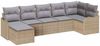 vidaXL Gartensofa-set 7 pcs Beige Poly-Rattan 3345790 Bild 2