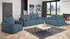 Sofa Designersofa 2-Sitzer MORGANO Stoff Abriamo Blau Bild 3