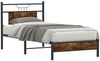 vidaXL Bettgestell ohne Matratze Räuchereiche 90x200 cm Holzwerkstoff 4106883 Bild 3