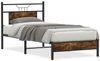 vidaXL Bettgestell ohne Matratze Räuchereiche 90x200 cm Holzwerkstoff 4106883 Bild 2